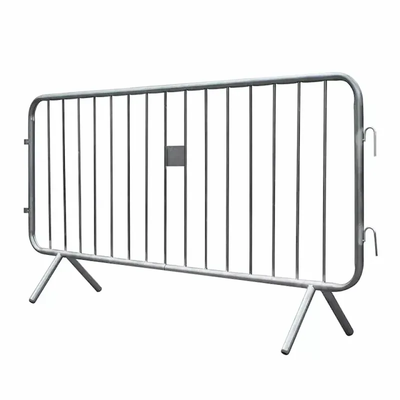 Galvanized steel crowd control barrier section